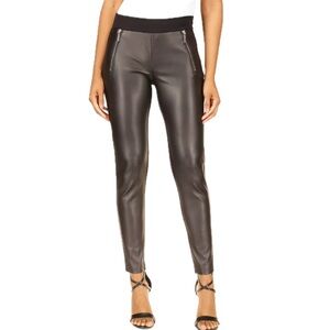 MICHAEL Michael Kors Black Leather Pants